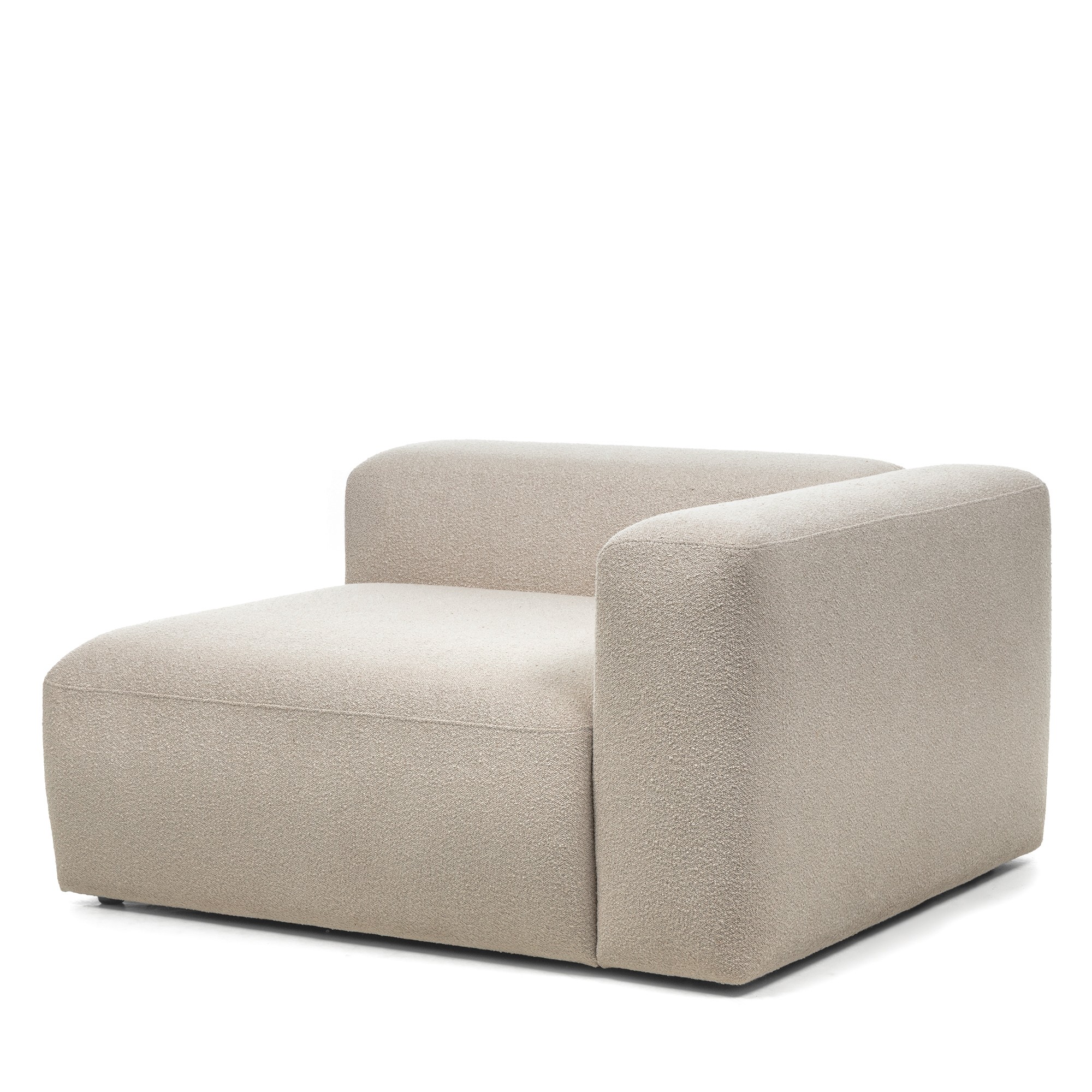 Moduł prawostronny Agio 125 cm, szarobeżowy, boucle