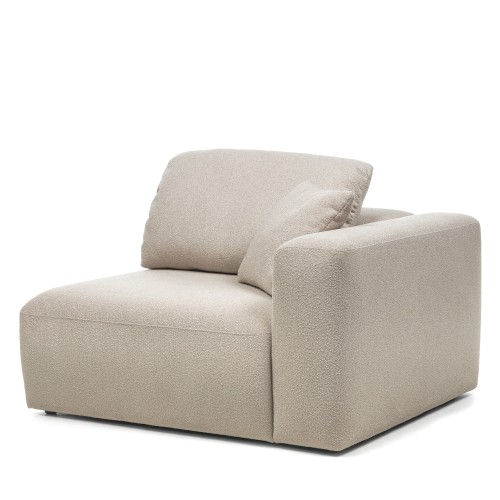 Moduł prawostronny Agio 125 cm, szarobeżowy, boucle