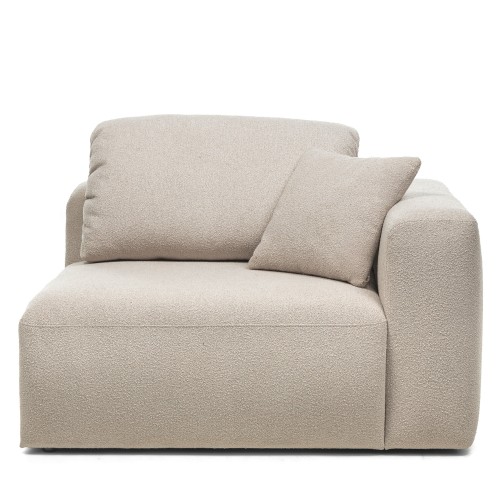 Moduł prawostronny Agio 125 cm, szarobeżowy, boucle