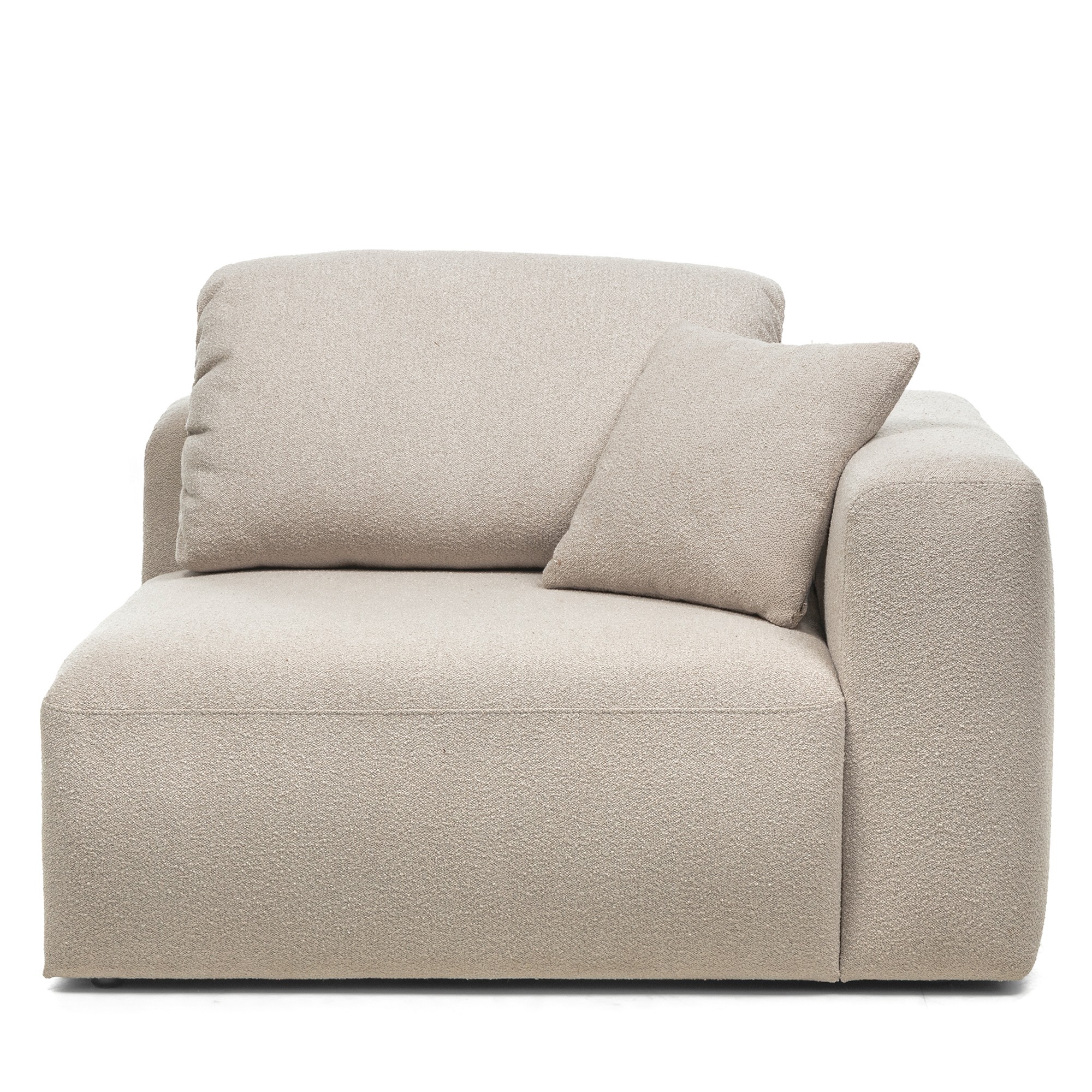 Moduł prawostronny Agio 125 cm, szarobeżowy, boucle