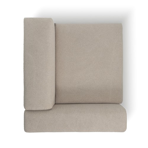 Moduł lewostronny Agio 125 cm, szarobeżowy, boucle