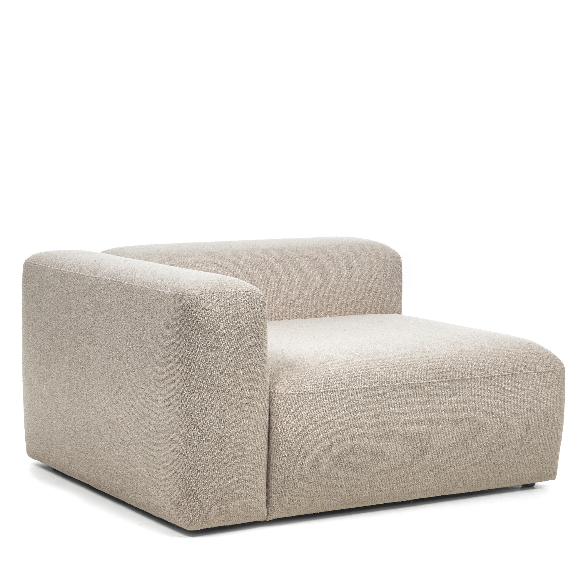 Moduł lewostronny Agio 125 cm, szarobeżowy, boucle