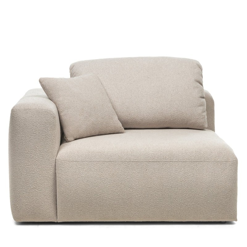 Moduł lewostronny Agio 125 cm, szarobeżowy, boucle