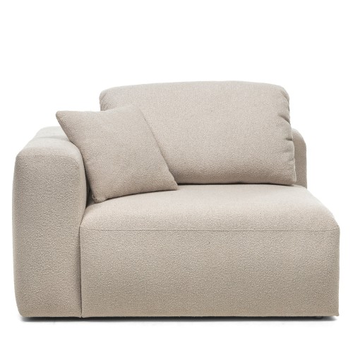 Moduł lewostronny Agio 125 cm, szarobeżowy, boucle
