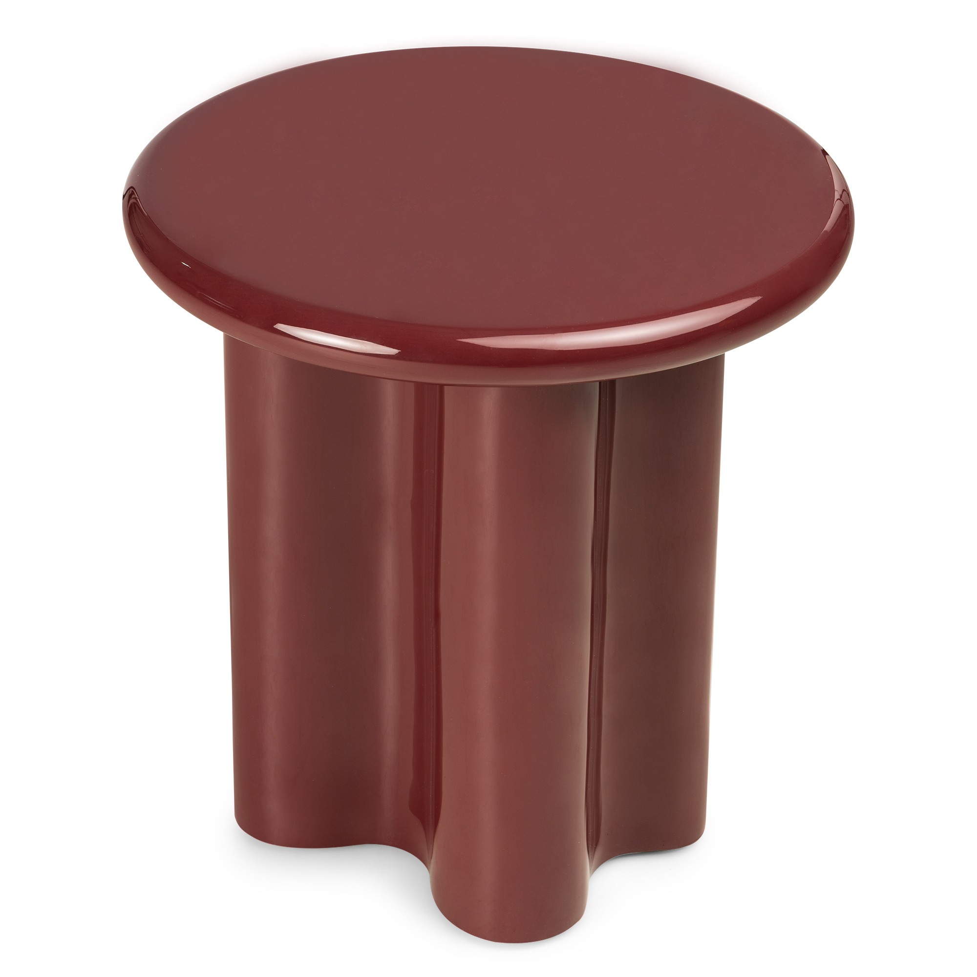 Stolik boczny Jalo, bordowo-brązowy, glossy