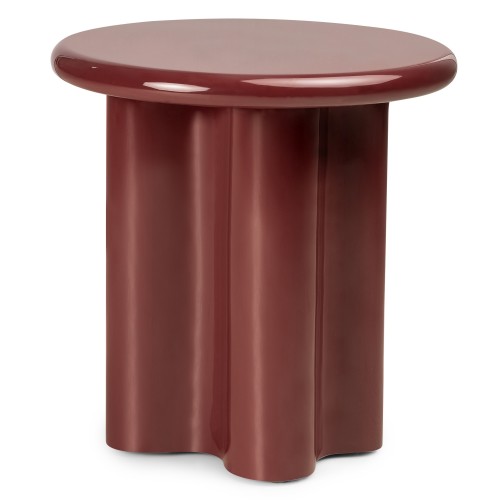 Stolik boczny Jalo, bordowo-brązowy, glossy
