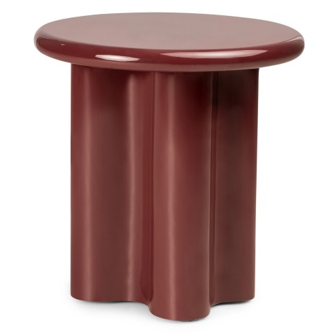Stolik boczny Jalo, bordowo-brązowy, glossy