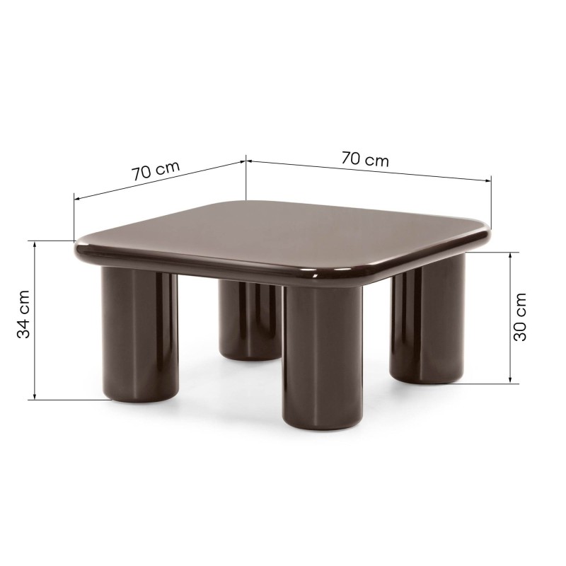 Stolik kawowy Cherry 70 cm,  chocolate, wysoki połysk