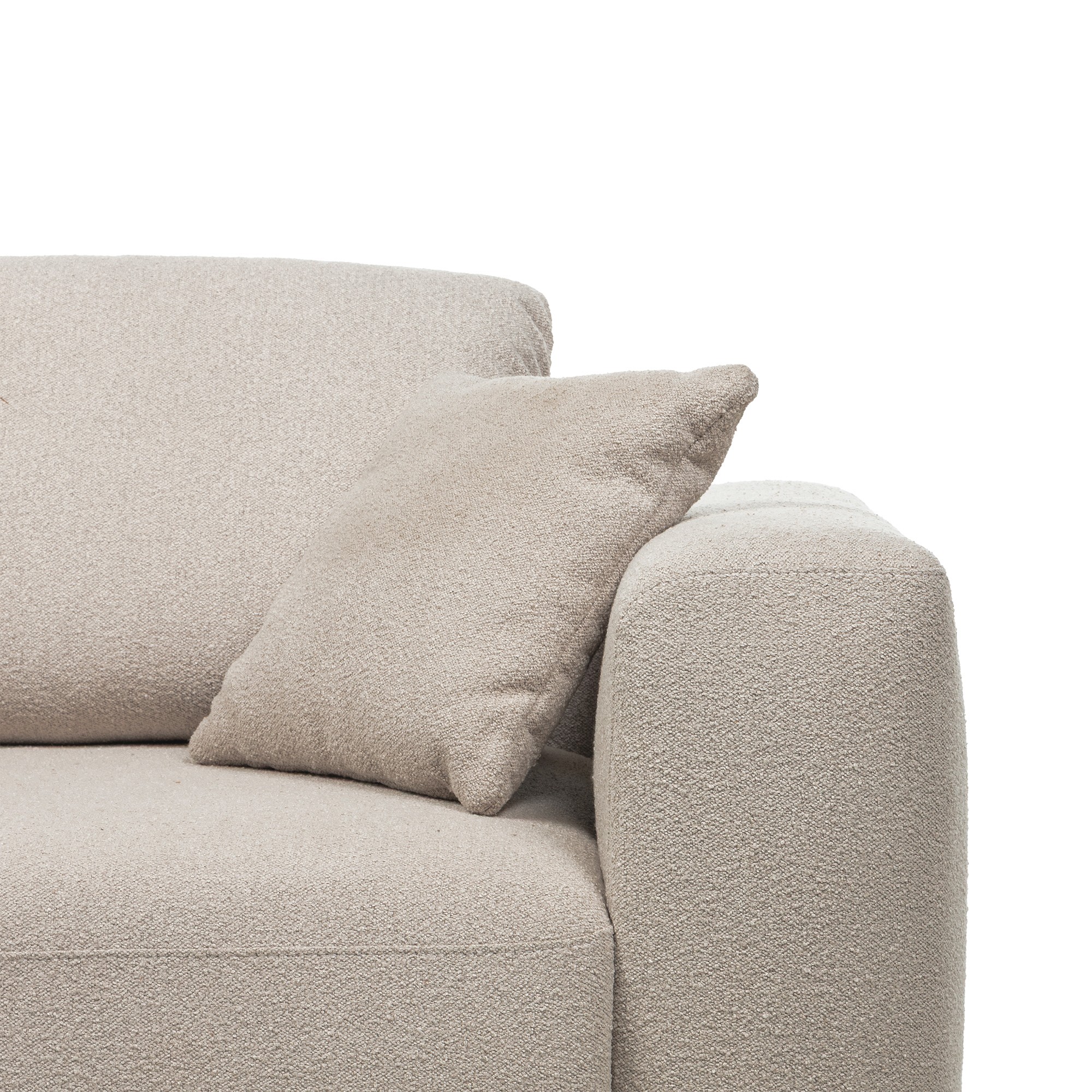 Narożnik modułowy Agio 350 cm, lewostronny, szarobeżowy, boucle