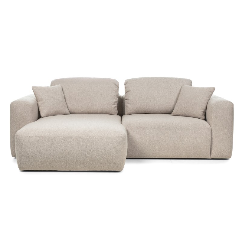 Narożnik modułowy Agio 250 cm, lewostronny, szarobeżowy, boucle