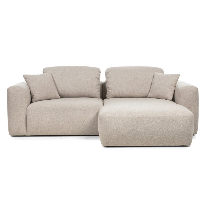Narożnik modułowy Agio 250 cm, prawostronny, szarobeżowy, boucle
