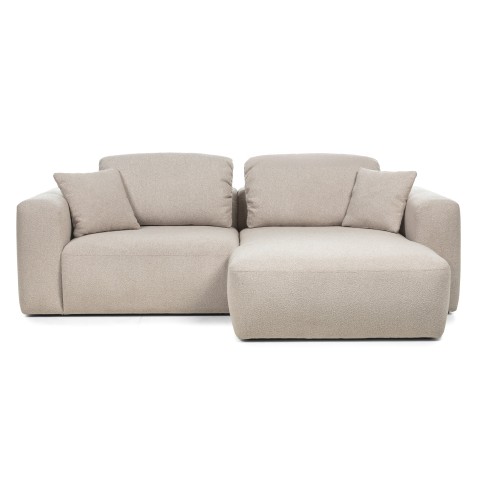 Narożnik modułowy Agio 250 cm, prawostronny, szarobeżowy, boucle