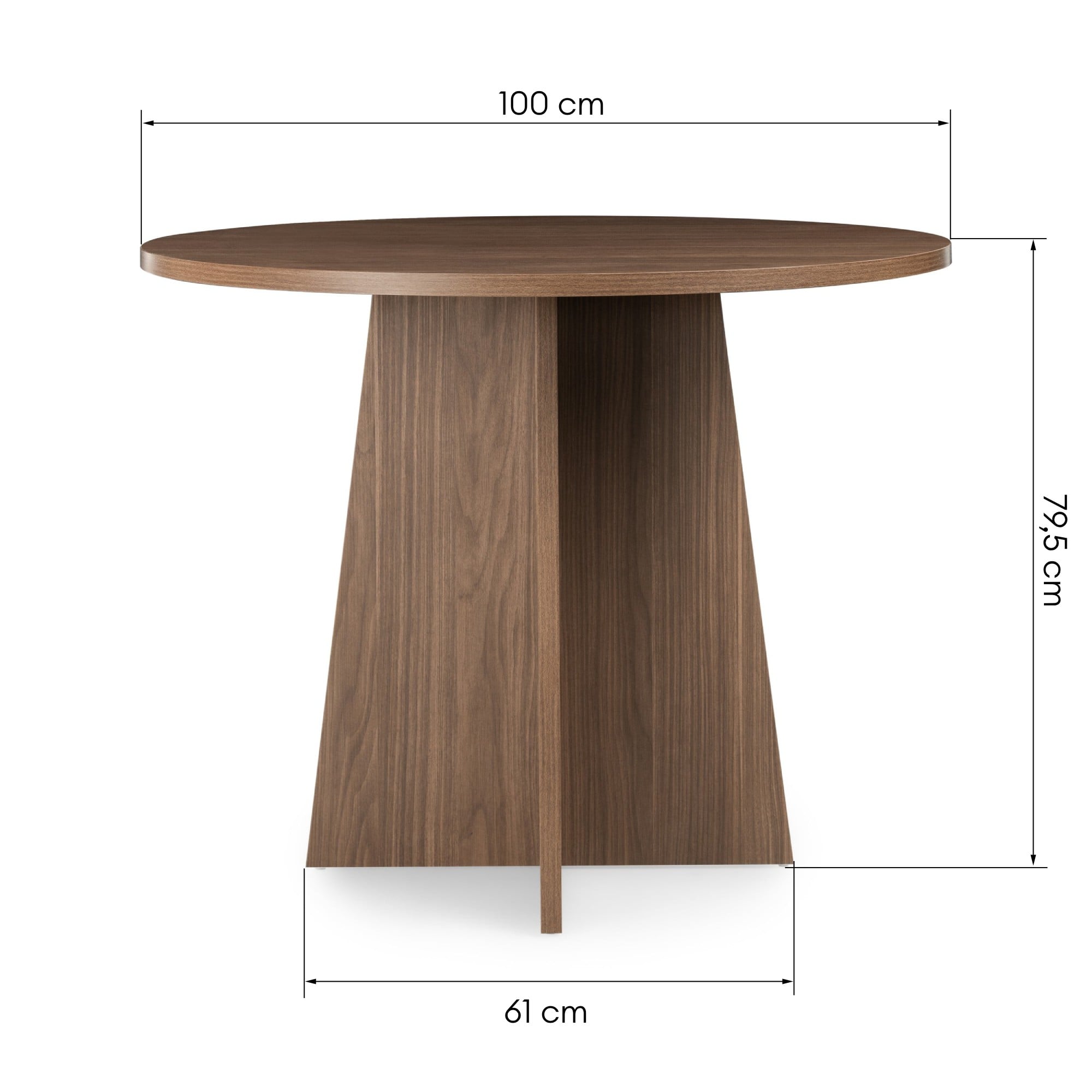 Okrągły stół do jadalni Merlo 100 cm, orzech lincoln