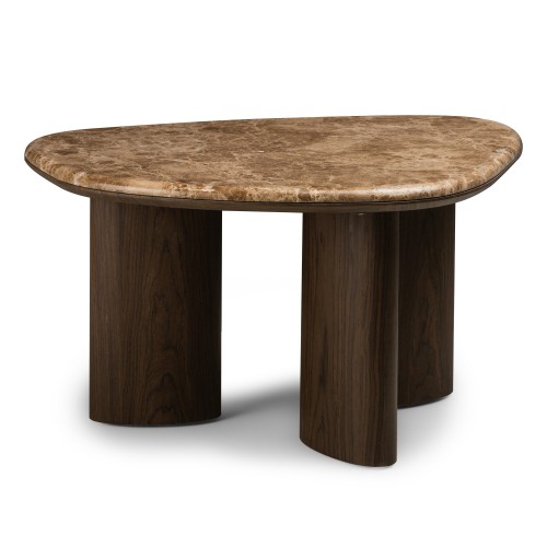 Stolik kawowy Essence 75 cm, ciemny orzech/marmur