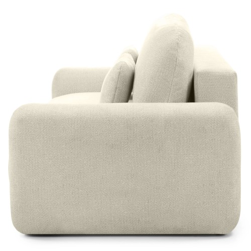 Sofa z funkcją i pojemnikiem Hoschi jasnobeżowy melanż, obła