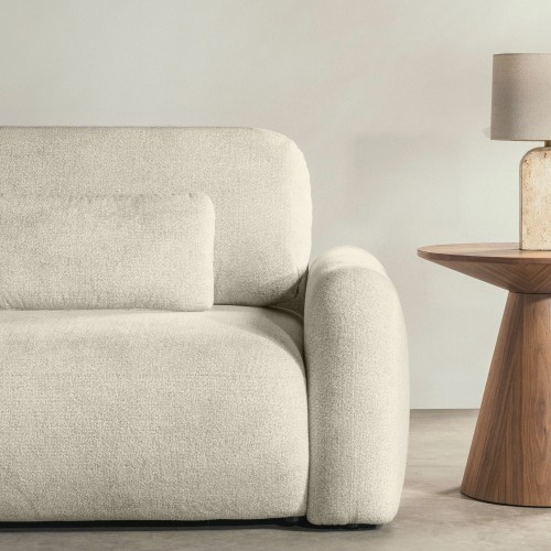 Sofa z funkcją i pojemnikiem Hoschi jasnobeżowy melanż, obła