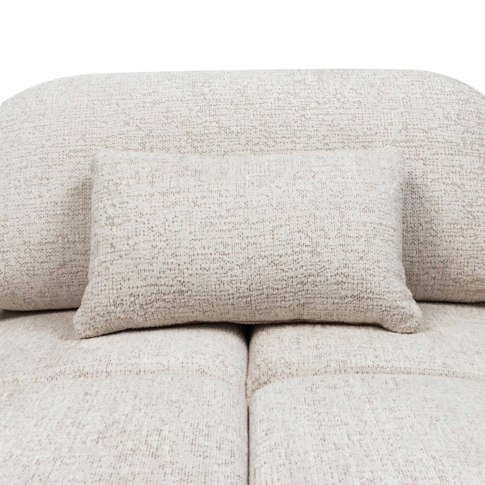 Sofa z funkcją spania i pojemnikiem Nuvola, obłe kształty