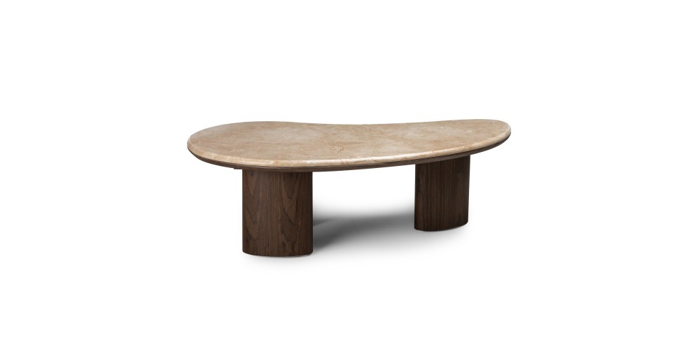 Stolik kawowy Essence 110 cm, ciemny orzech/marmur