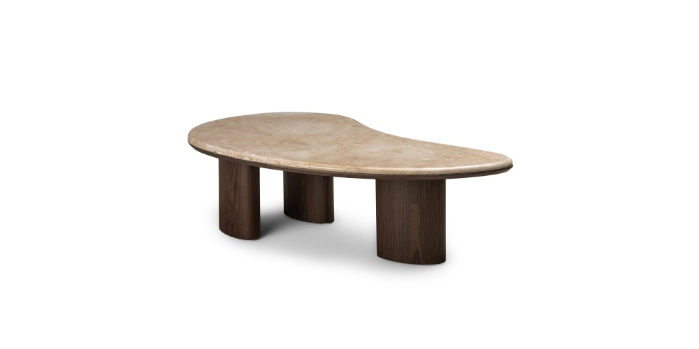 Stolik kawowy Essence 110 cm, ciemny orzech/marmur