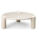 Stolik kawowy Noemi 86 cm, jasnobeżowy/marmur, glossy