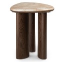 Stolik boczny Essence 44 cm, ciemny orzech/marmur