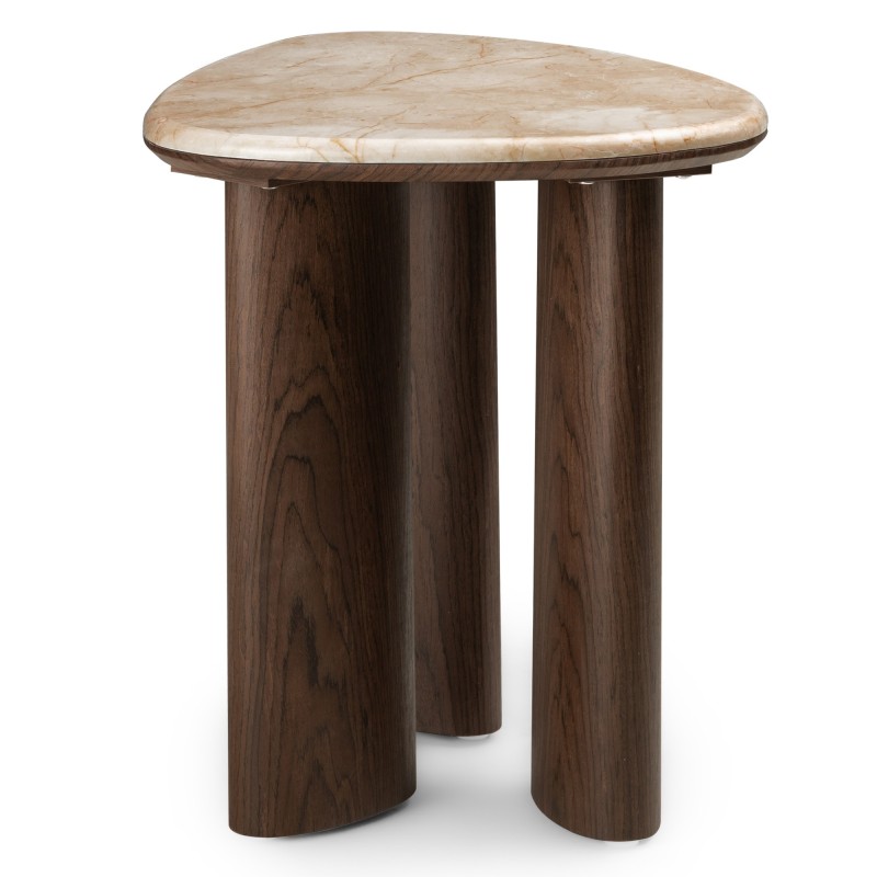 Stolik boczny Essence 44 cm, ciemny orzech/marmur