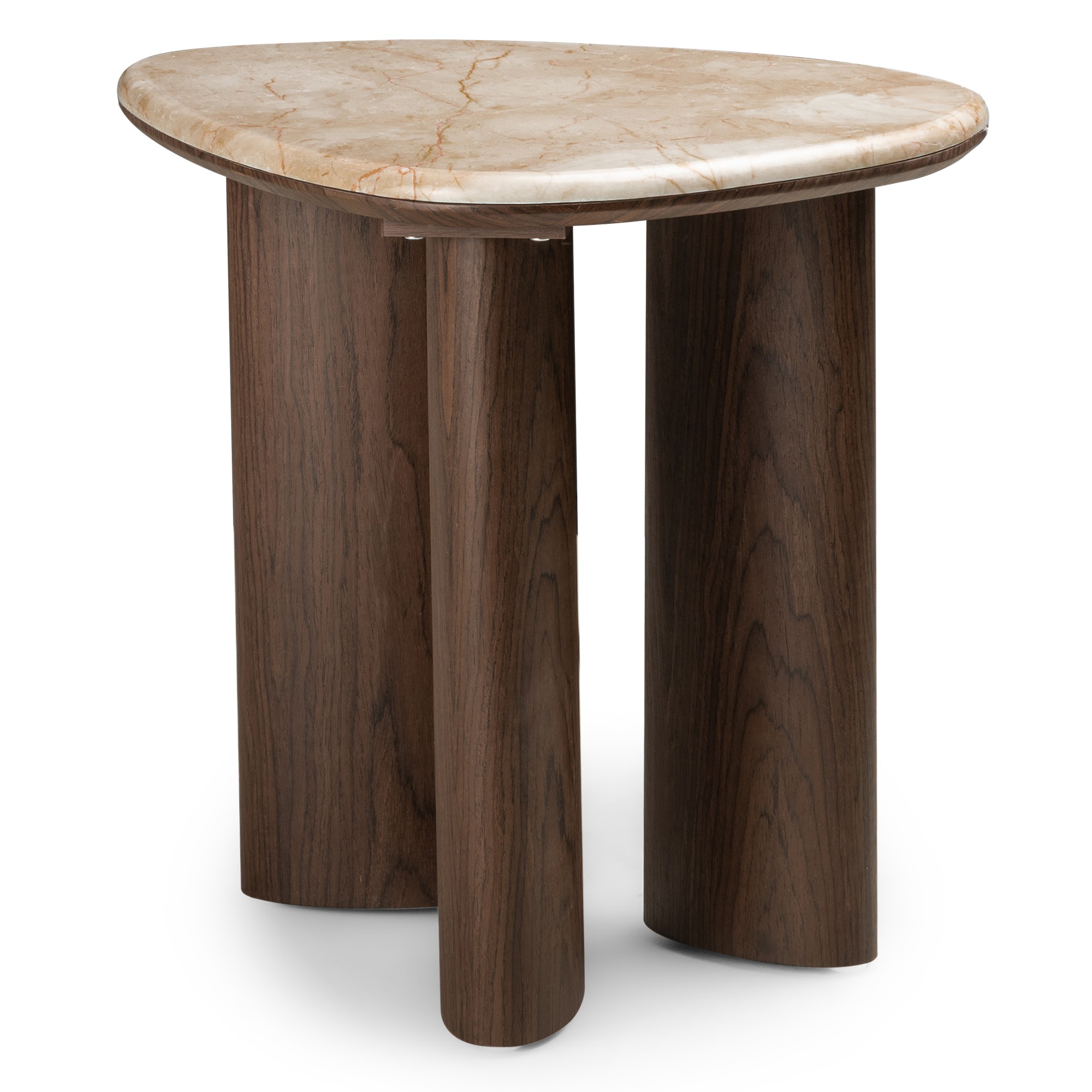 Stolik boczny Essence 44 cm, ciemny orzech/marmur