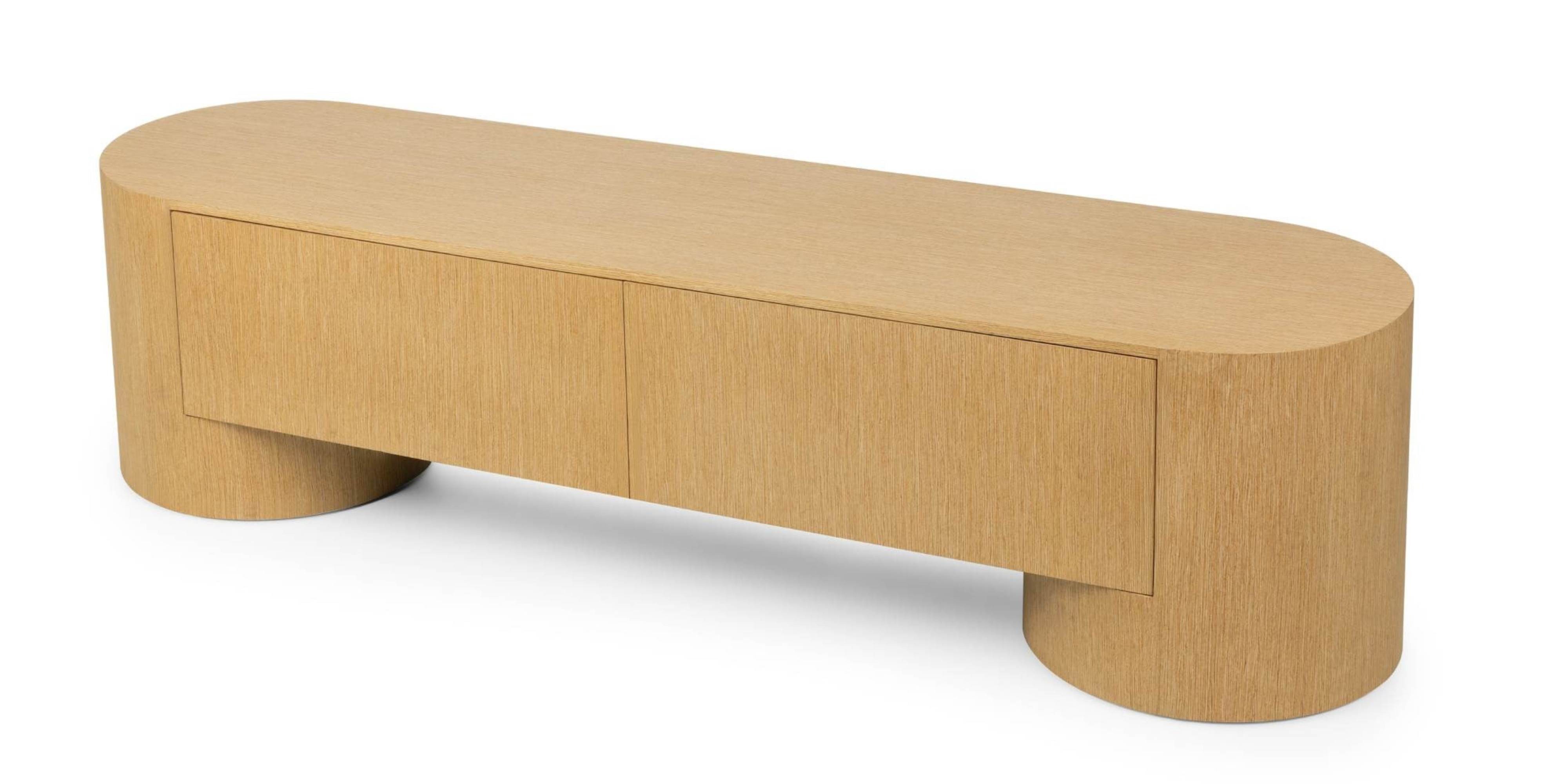 Szafka RTV z szufladami Aspen, 200 cm, dąb naturalny