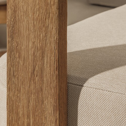 Zestaw ogrodowy Japandi akacja FSC teak look jasnobeżowy