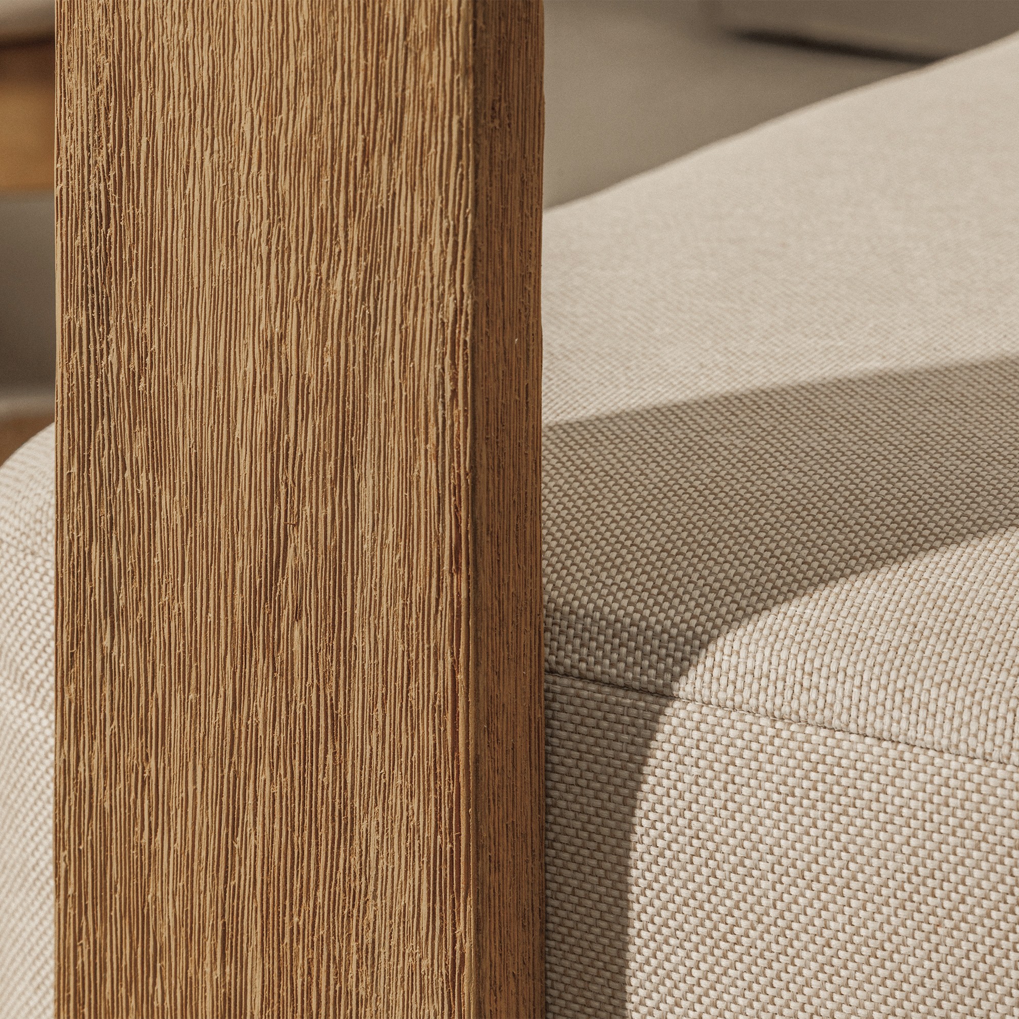 Zestaw ogrodowy Japandi akacja FSC teak look jasnobeżowy
