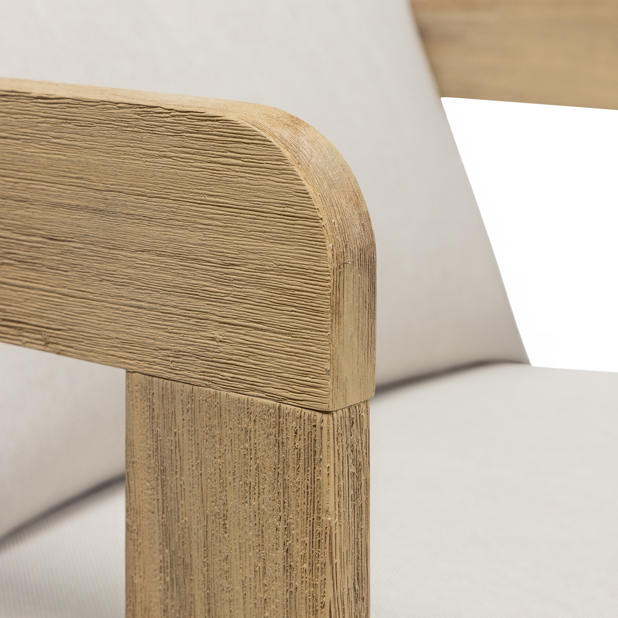 Zestaw ogrodowy Japandi akacja FSC teak look jasnobeżowy
