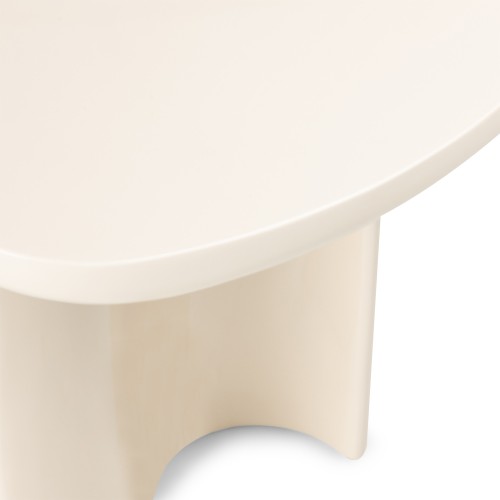 Stolik boczny Puro 50 cm, jasnobeżowy, glossy