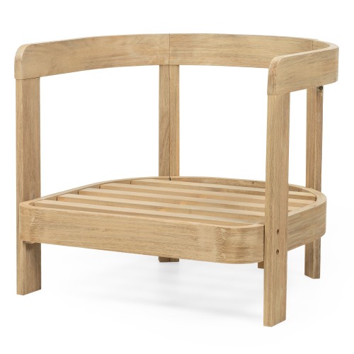 Zestaw ogrodowy Japandi akacja FSC teak look jasnobeżowy