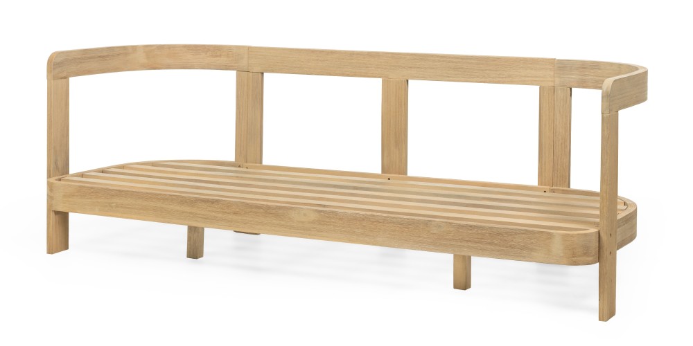 Zestaw ogrodowy Japandi akacja FSC teak look jasnobeżowy