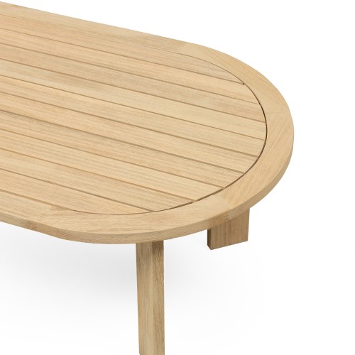 Zestaw ogrodowy Japandi akacja FSC teak look jasnobeżowy