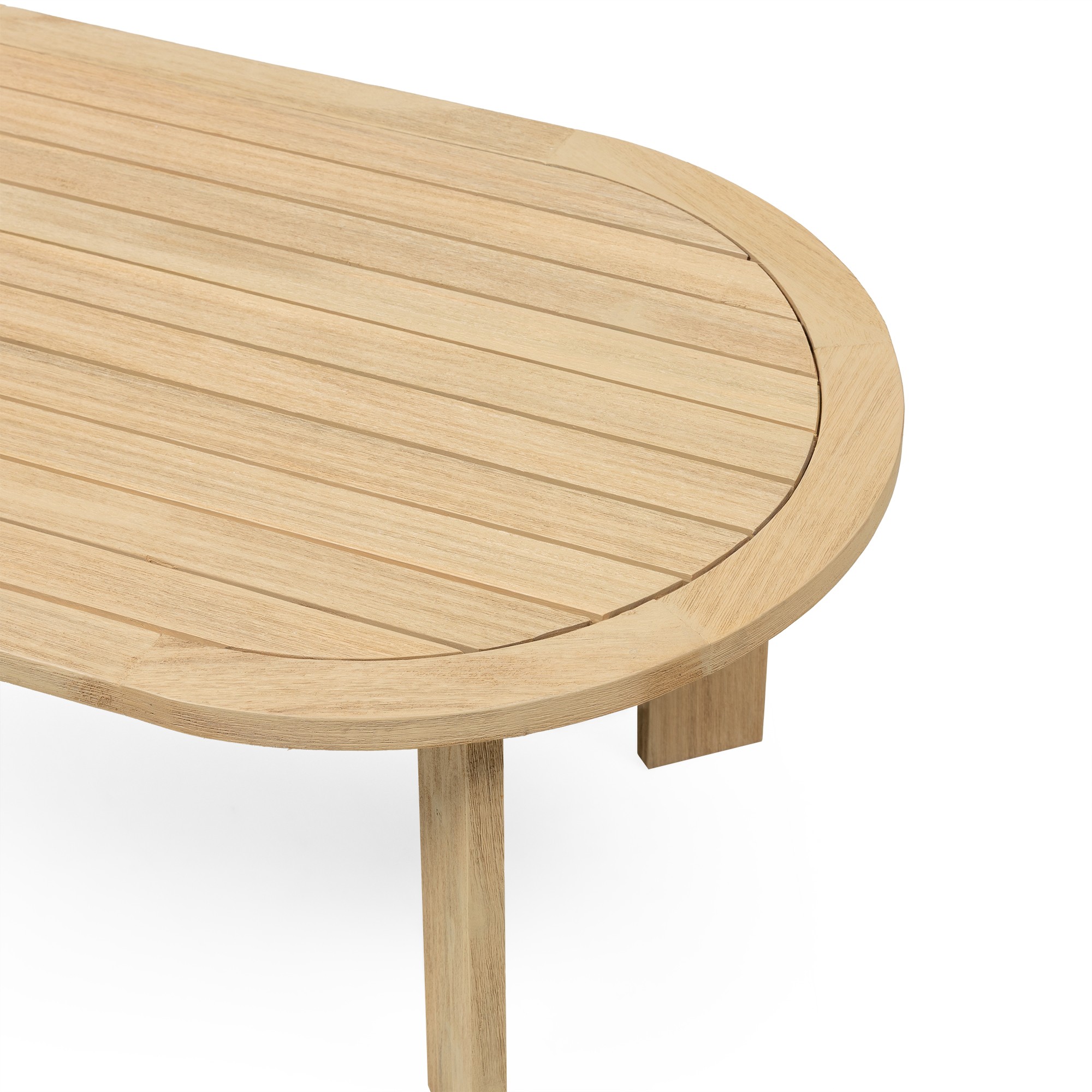 Zestaw ogrodowy Japandi akacja FSC teak look jasnobeżowy