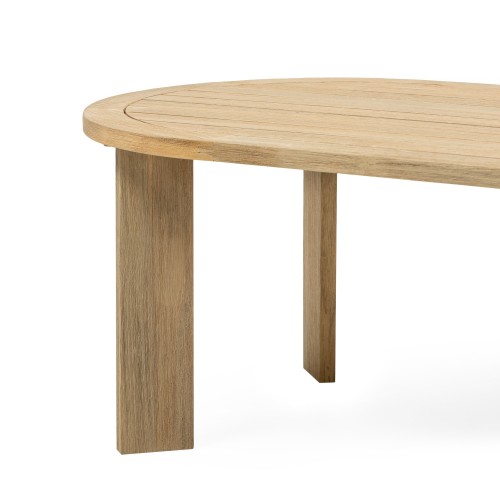 Zestaw ogrodowy Japandi akacja FSC teak look jasnobeżowy