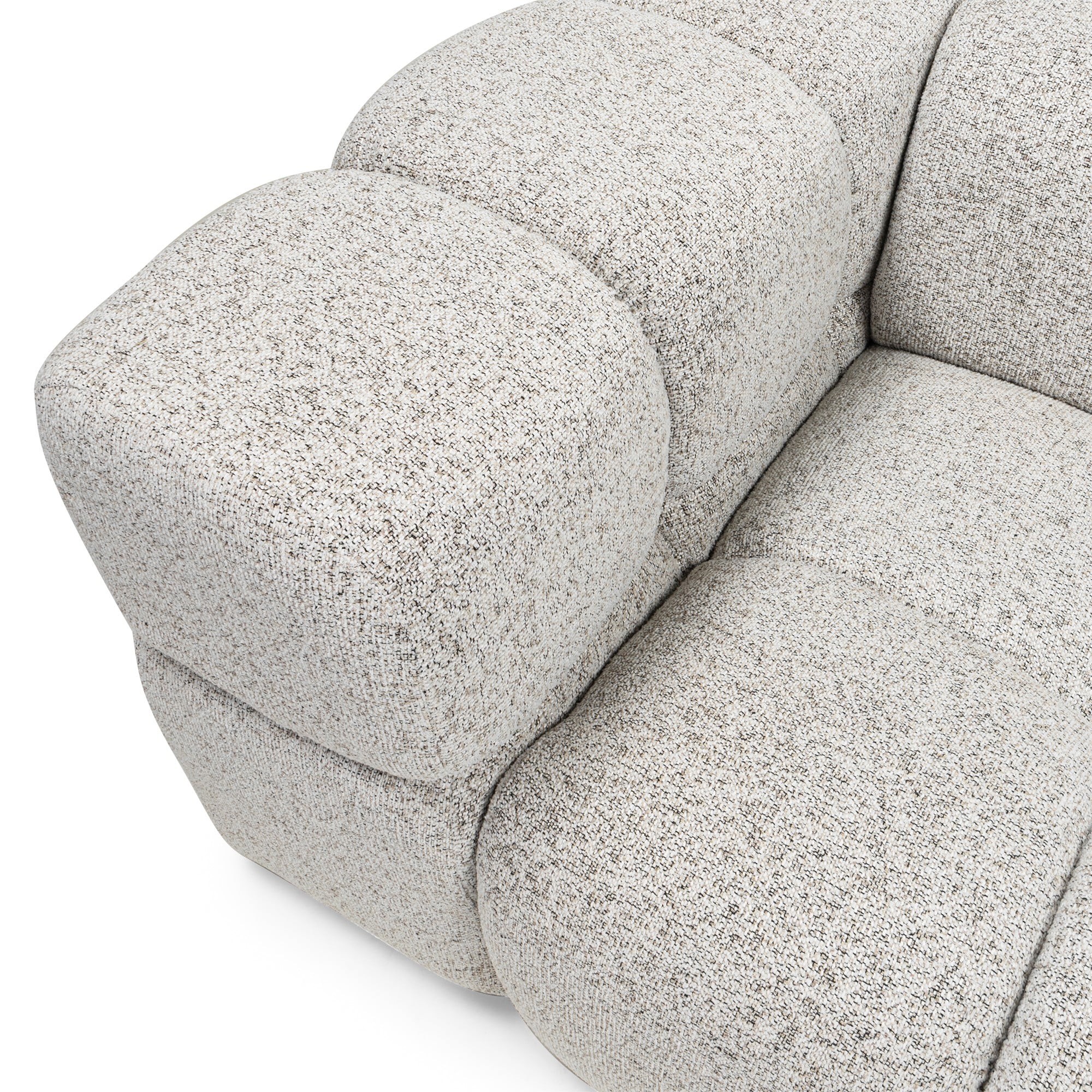 Sofa Formo obłe kształty, melanż, nowoczesna