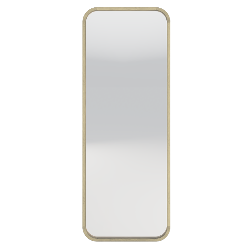 Lustro w drewnianej ramie Spira 60x160 prostokątne naturalne
