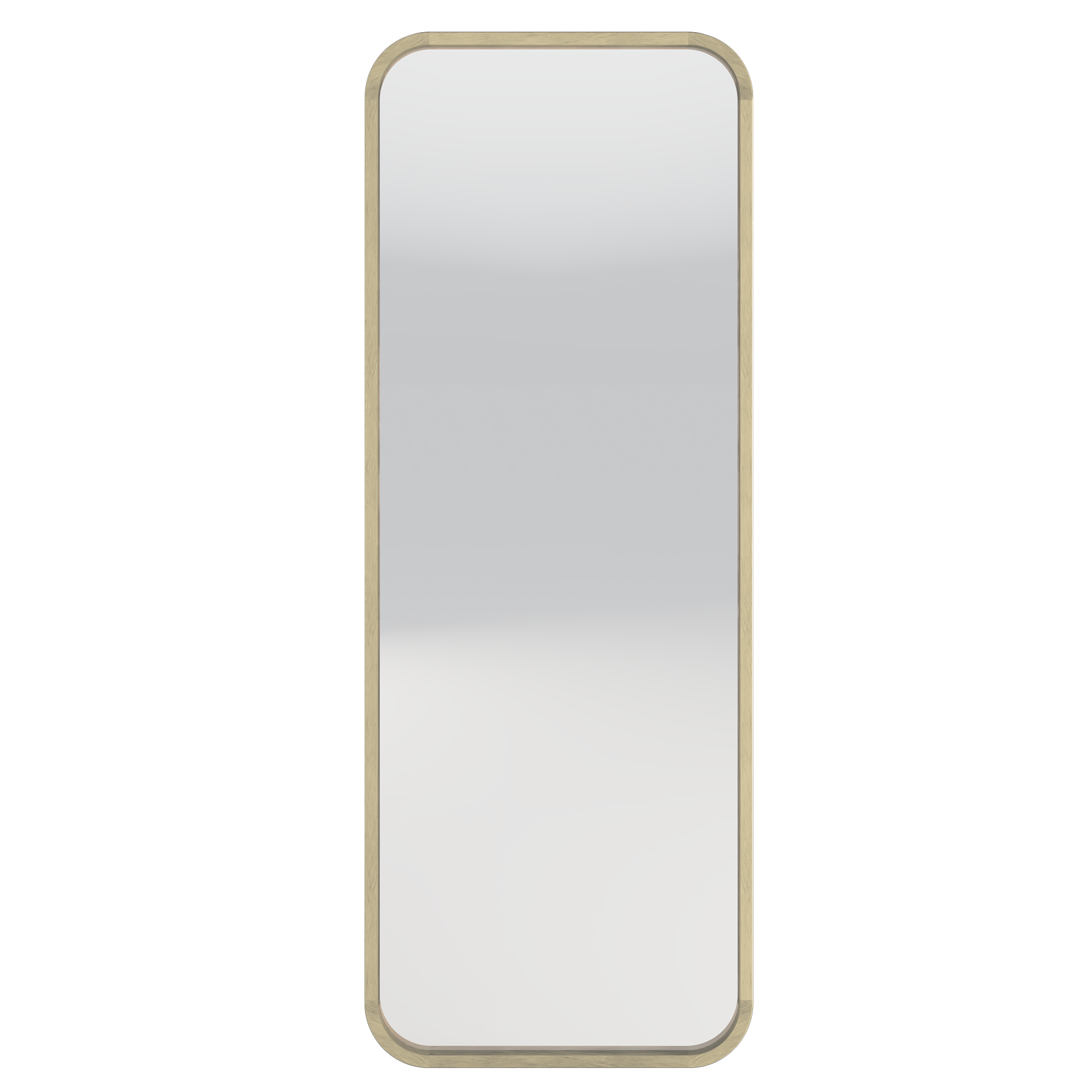 Lustro w drewnianej ramie Spira 60x160 prostokątne naturalne