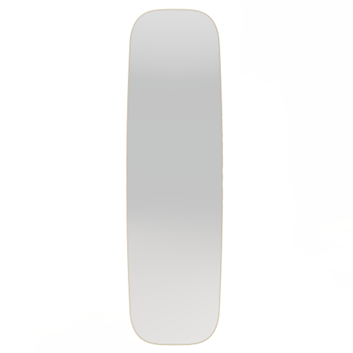 Lustro w aluminiowej ramie Fina 40x140, prostokątne, złote