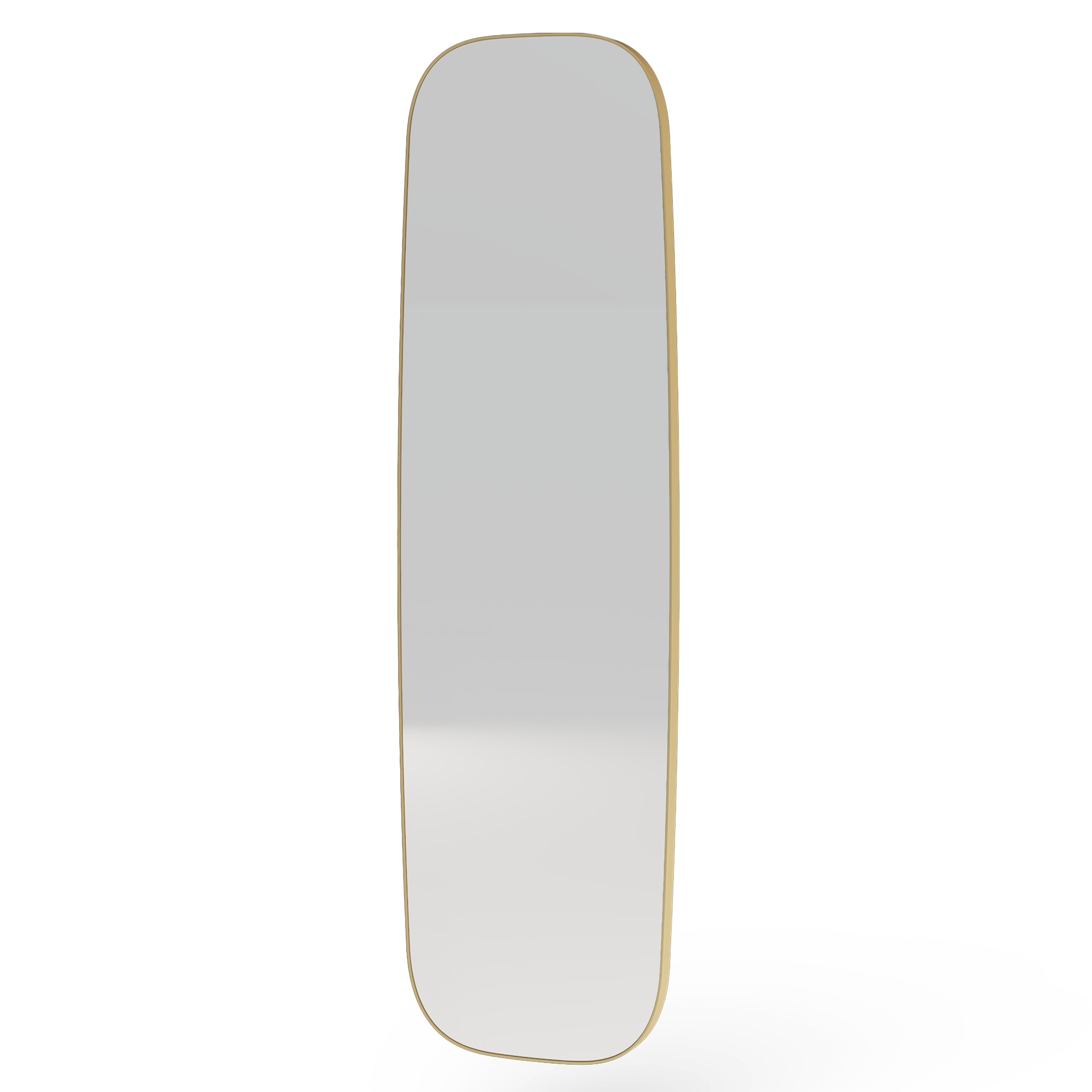 Lustro w aluminiowej ramie Fina 40x140, prostokątne, złote