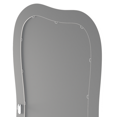 Lustro Grezzo 60x160 cm, nieregularny kształt, białe, glossy