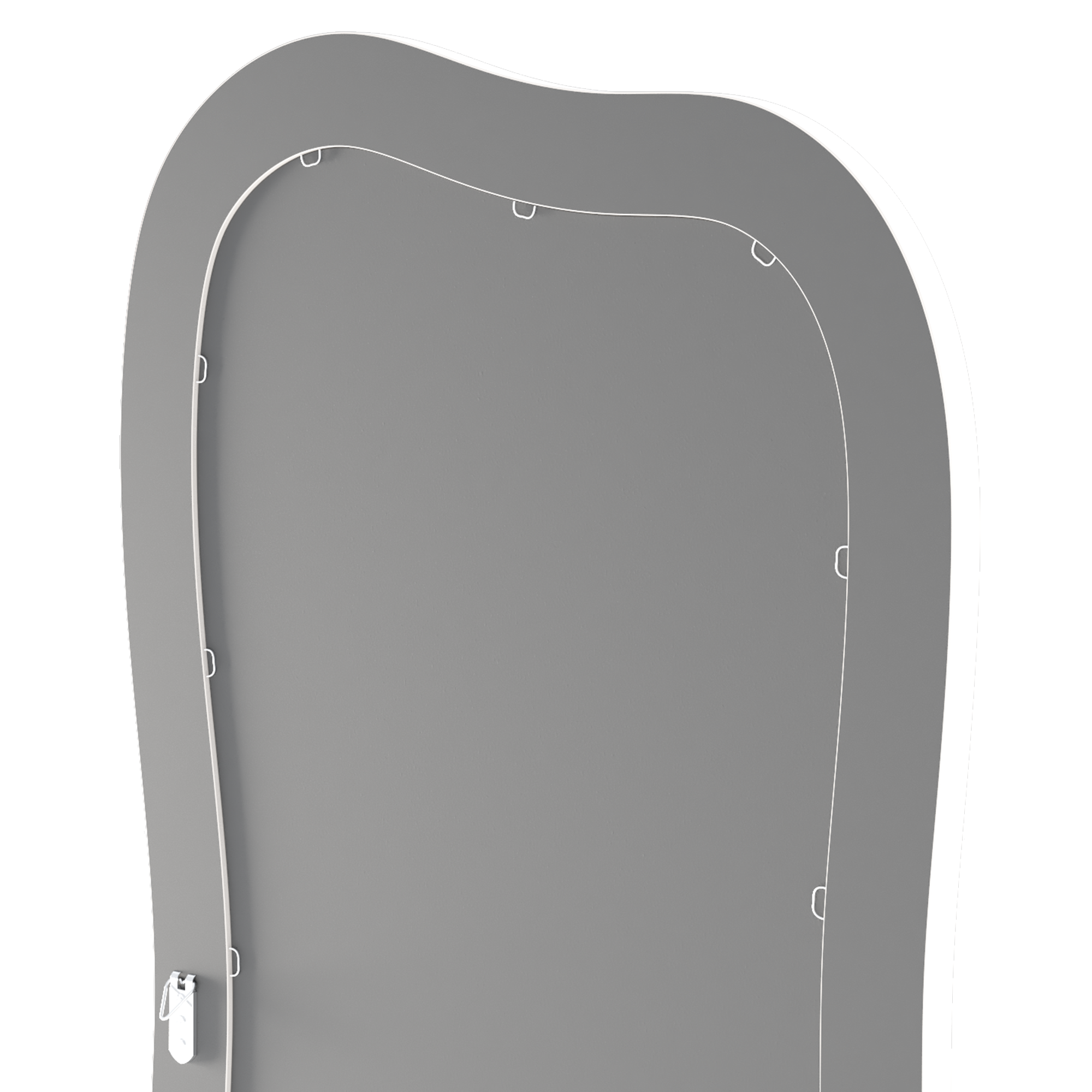 Lustro Grezzo 60x160 cm, nieregularny kształt, białe, glossy