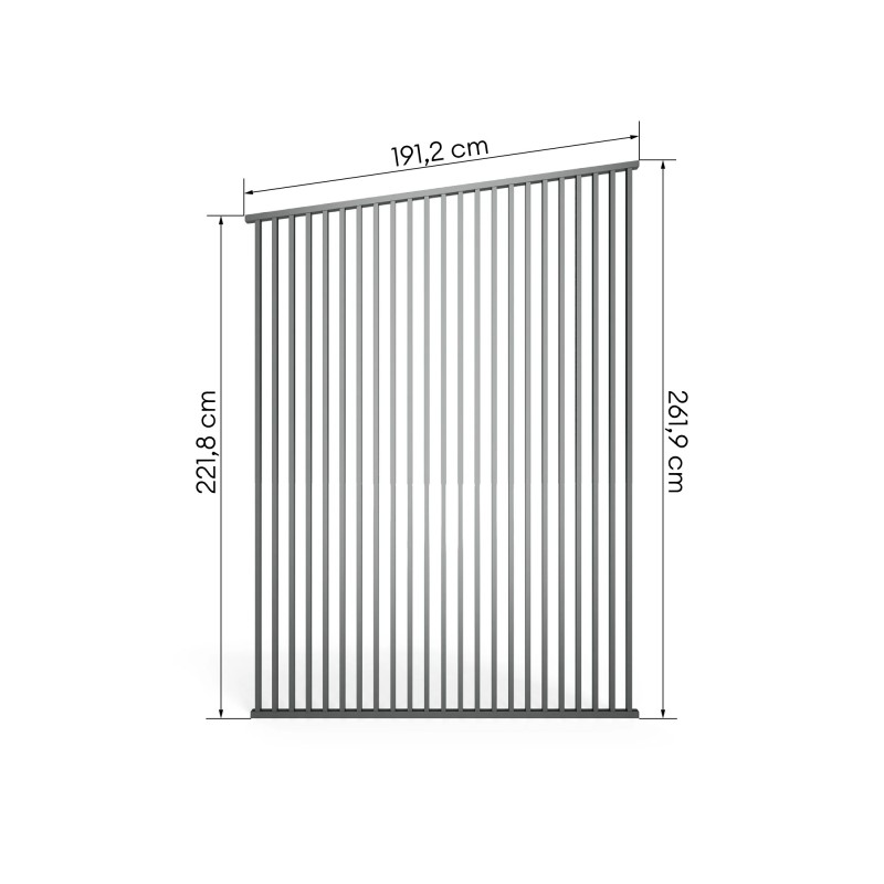 Panel żaluzjowy do pergoli Apex 191,2 cm, antracyt, pionowy