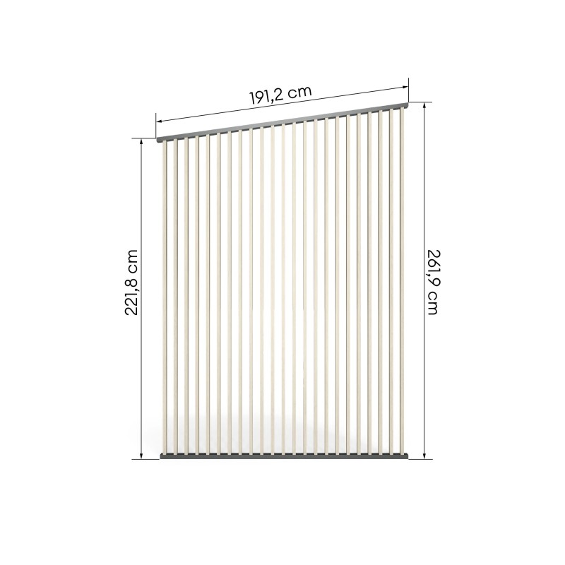 Panel do pergoli Apex 191,2 cm antracyt/efekt drewna pionowy