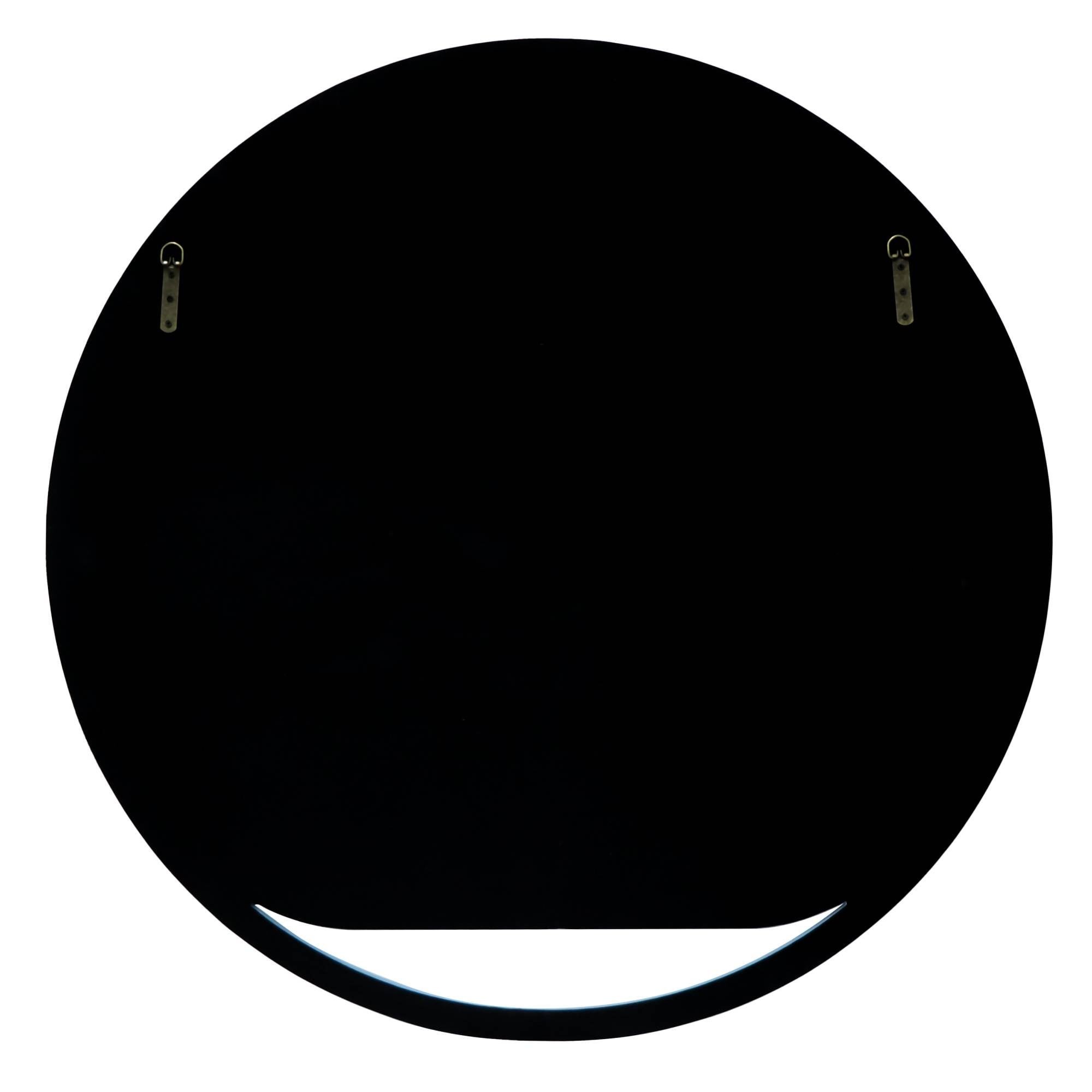 Okrągłe lustro wiszące Zelia, 100 cm, zgaszony błękit, glossy