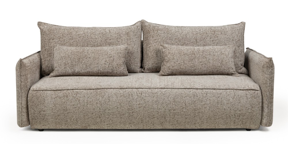 Sofa rozkładana Sofino z pojemnikiem, brązowa