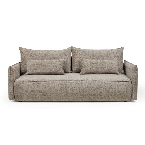 Sofa rozkładana Sofino z pojemnikiem, brązowa