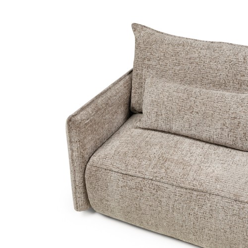 Sofa rozkładana Sofino z pojemnikiem, brązowa